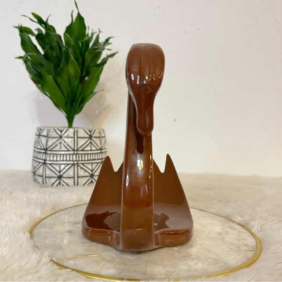 Vintage Ceramic Swan - Brown - Picture 3 of 6